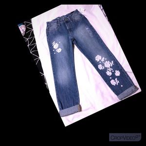 CUTE GIRLS FLORAL JEANS 👖